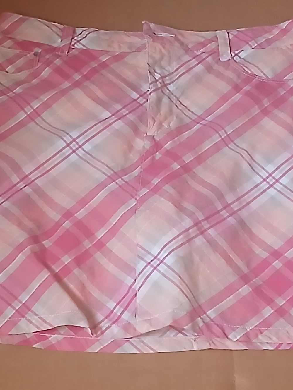 Croft & Barrow Pink Plaid Skort